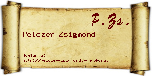 Pelczer Zsigmond névjegykártya